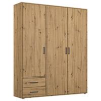 Drehtürenschrank Mit Spiegel 140 Cm Voyager Eiche Artisan - Eiche Artisan, MODERN, Holzwerkstoff (140/194/53cm) - Rauch Möbel