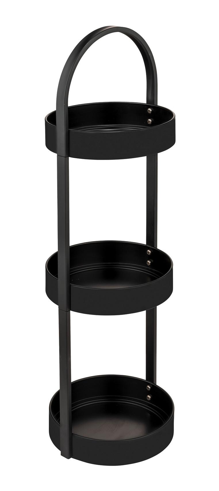 Badezimmerregal Dongo 26058100 - Schwarz, MODERN, Metall (24/73/22cm) - Wenko