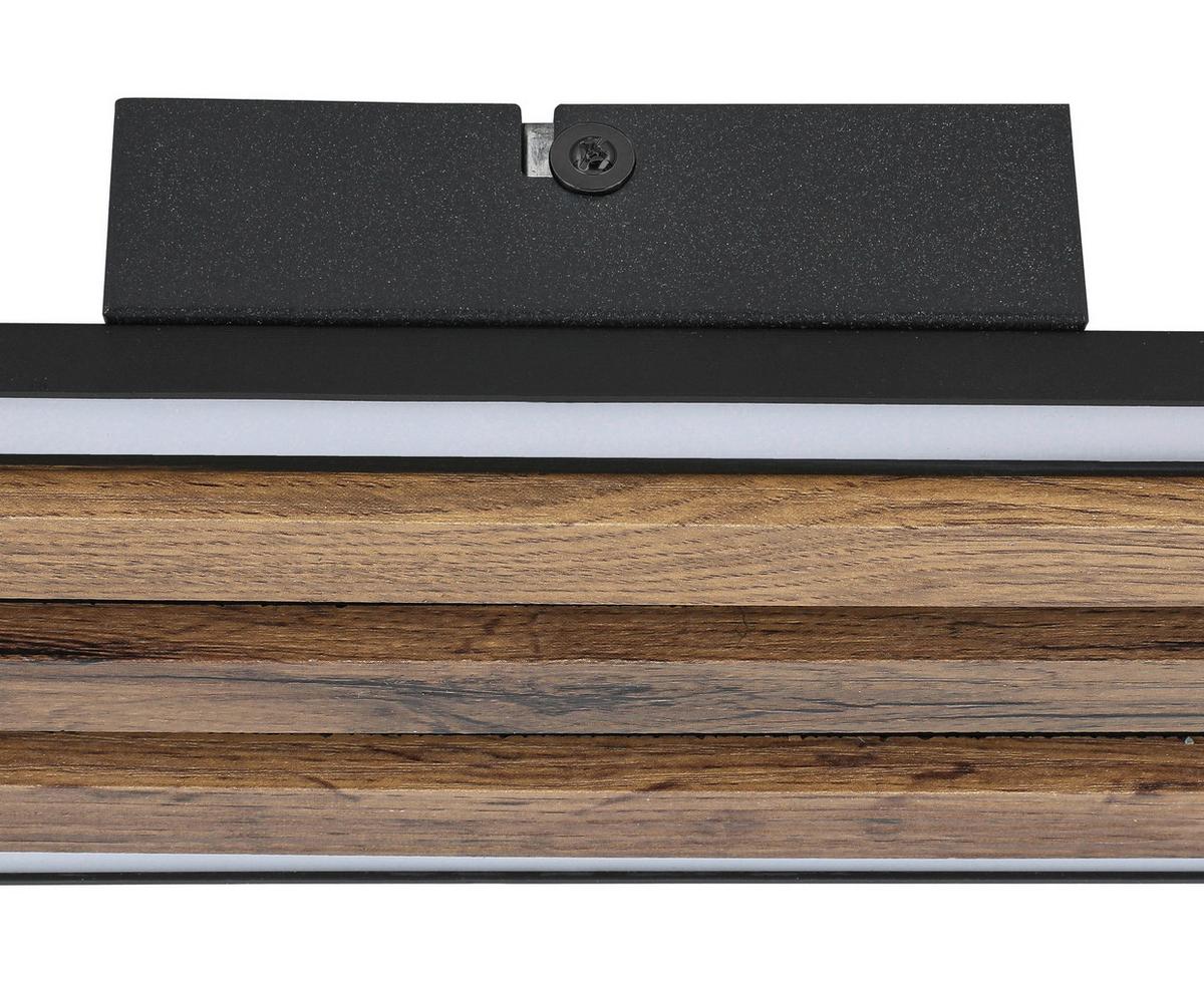 LED-Deckenleuchte Palono - Eichefarben/Schwarz, MODERN, Holz/Kunststoff (34/13/5,3cm) - Luca Bessoni
