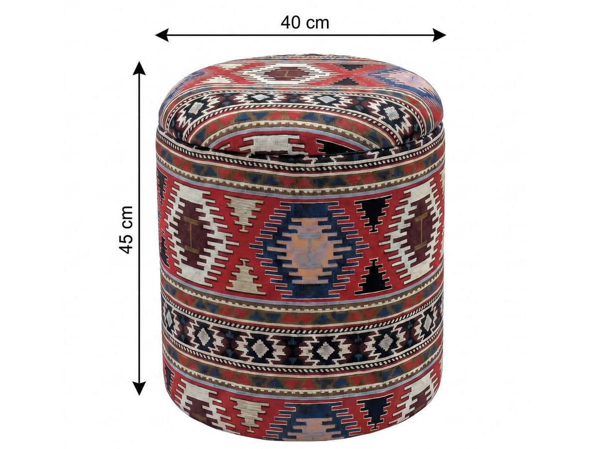 Taburet, š: 40 cm - vícebarevná, Design, textil (40/45/40cm) - Livetastic