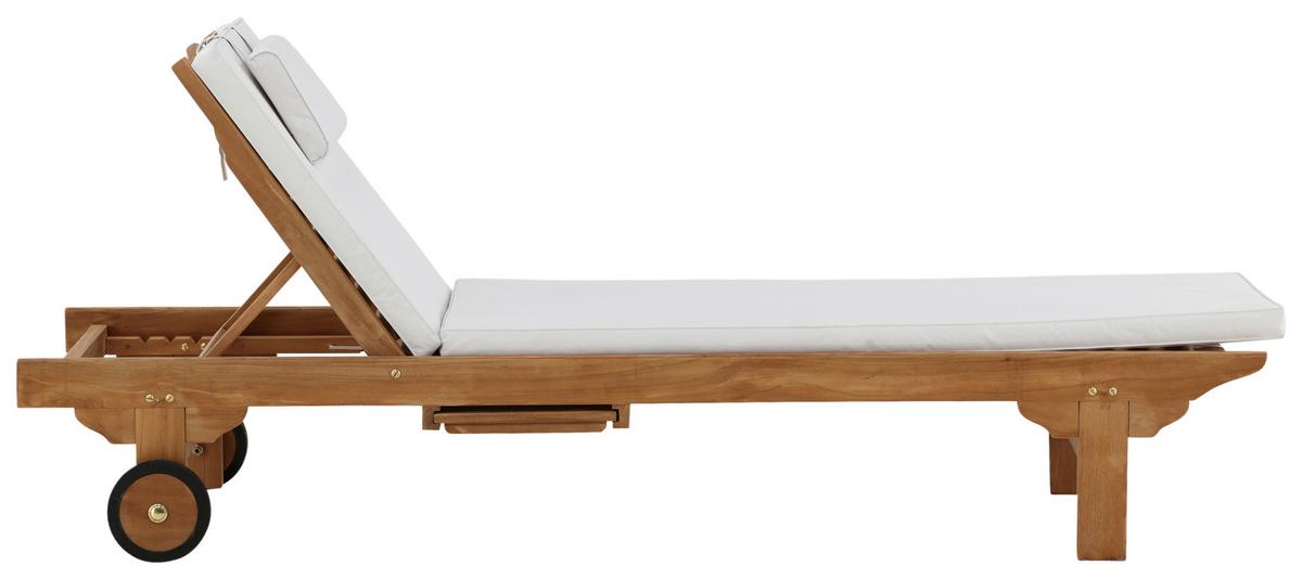 Sonnenliege Ghana - Teakfarben, KONVENTIONELL, Holz (200/33/65cm) - Gardenson