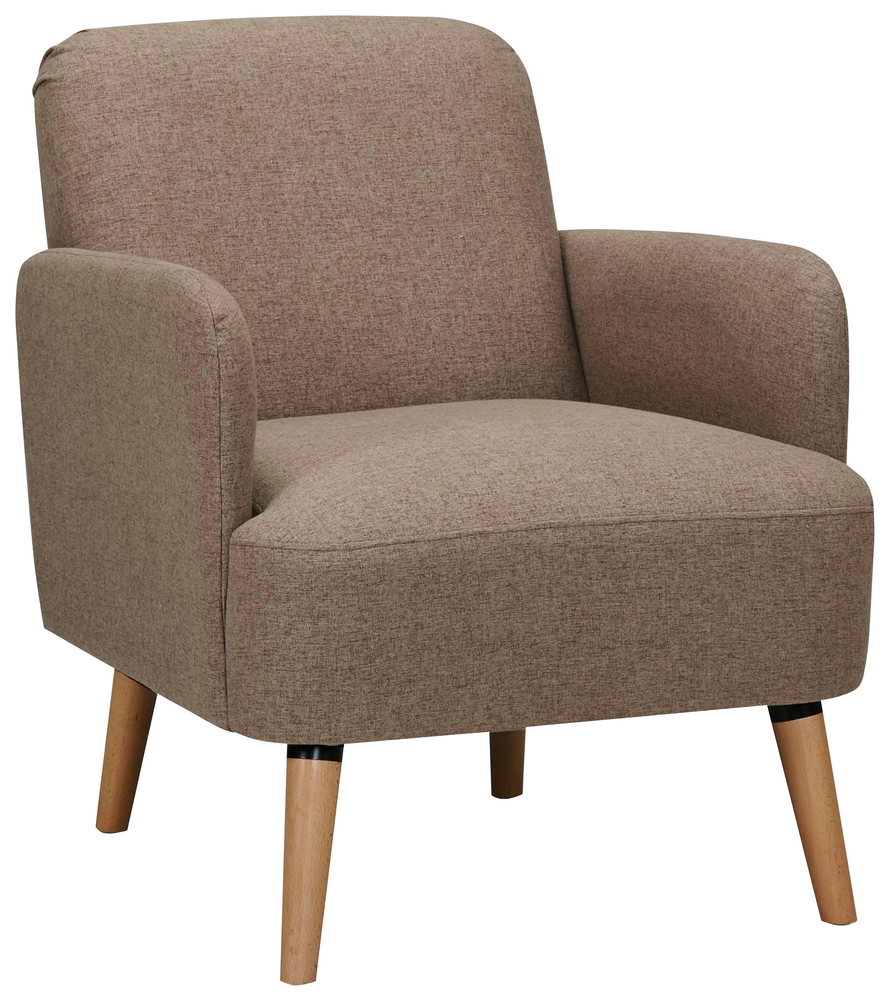 Relaxsessel Stockholm - Naturfarben/Braun, LIFESTYLE, Holz/Textil (62/79/77cm) - Ombra