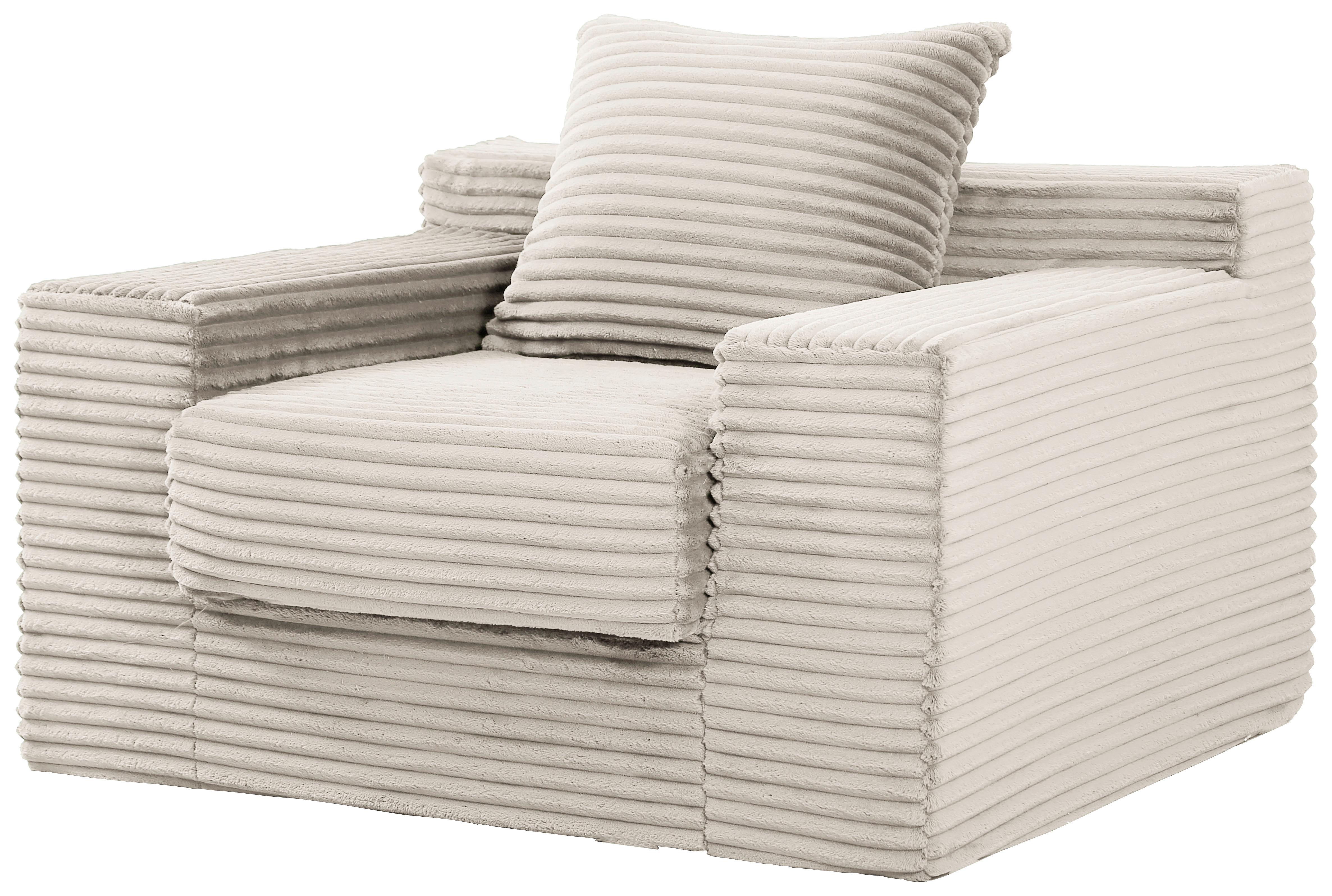 Sessel Astra Beige B: 106 cm - Beige, Design, Textil (106/60/100cm) - P & B