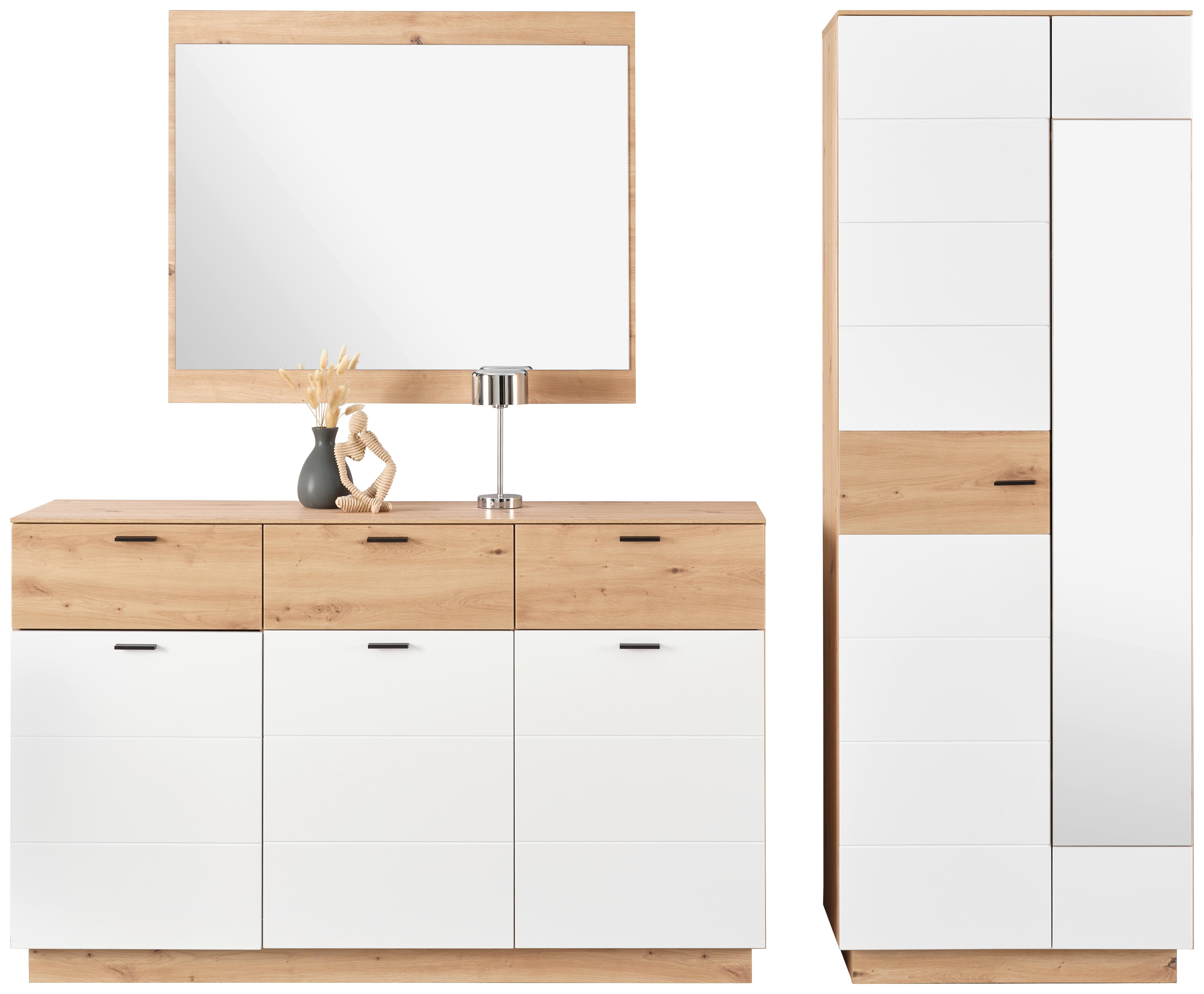 Garderobe Tonale 5, B:234,7 cm Artisan Eiche Dekor/Alpinweiss - Weiß/Eiche Artisan, KONVENTIONELL, Holzwerkstoff (234,7/207,4/40cm)