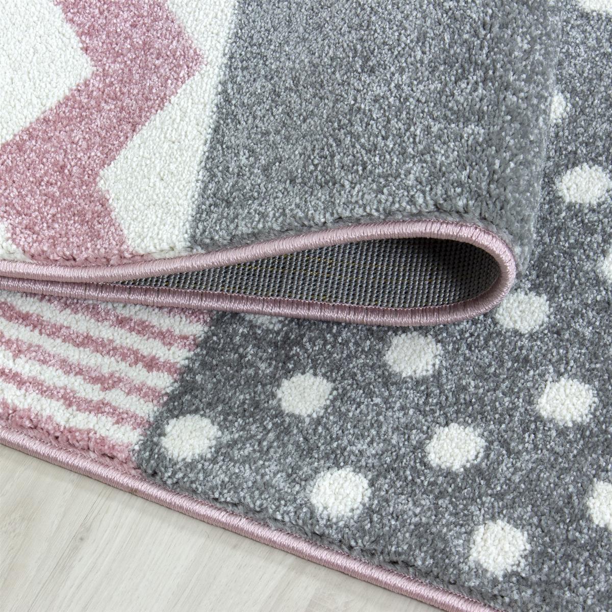 Detský koberec 80x150 cm - pink/sivá, Trend, textil (80/150cm) - Ben'n'jen