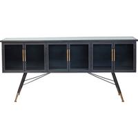 Sideboard La Gomera - Anthrazit/Messingfarben, Trend, Glas/Holzwerkstoff (180/85/38cm) - Kare-Design