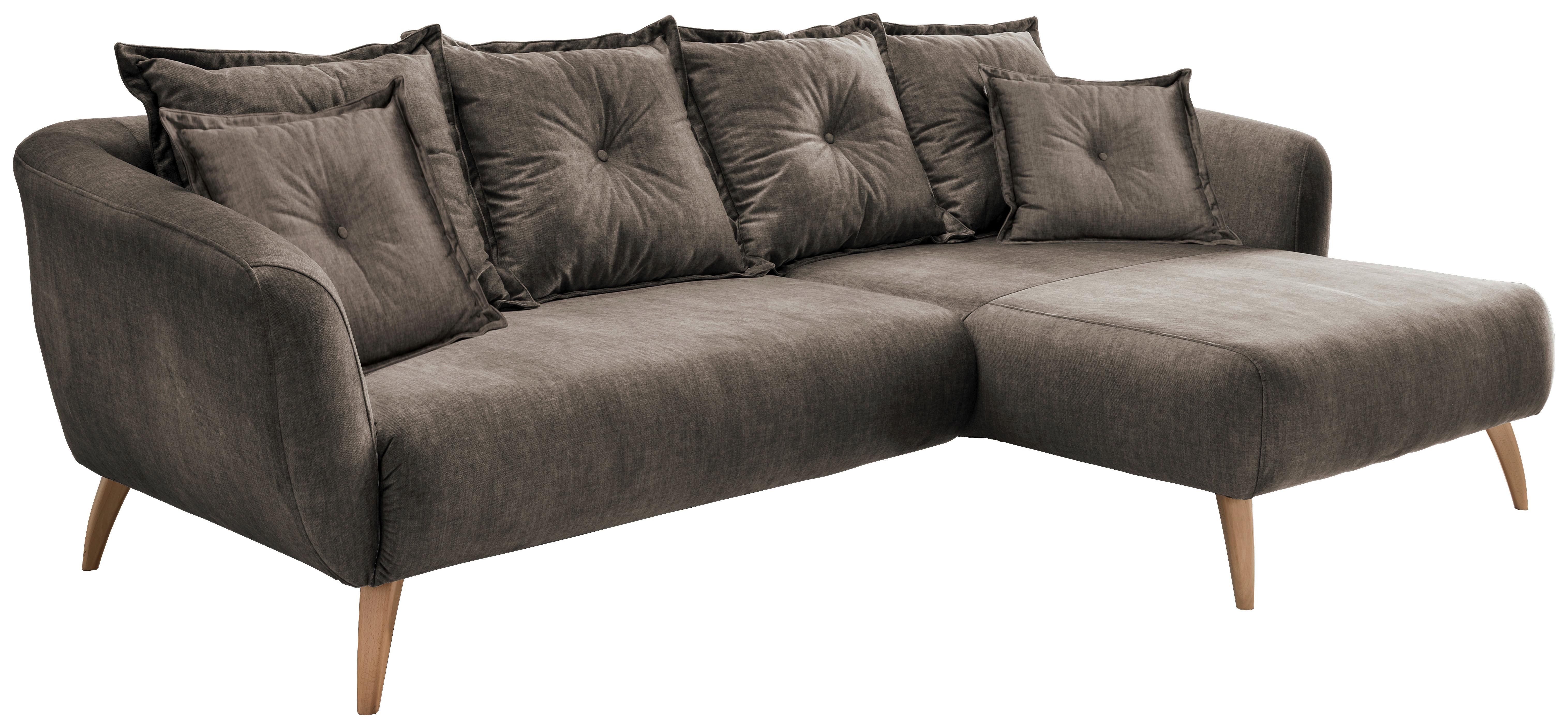 Ecksofa Baggio Braun S: 277/162 cm - Buchefarben/Braun, MODERN, Holz/Textil (277/94/162cm) - Livetastic