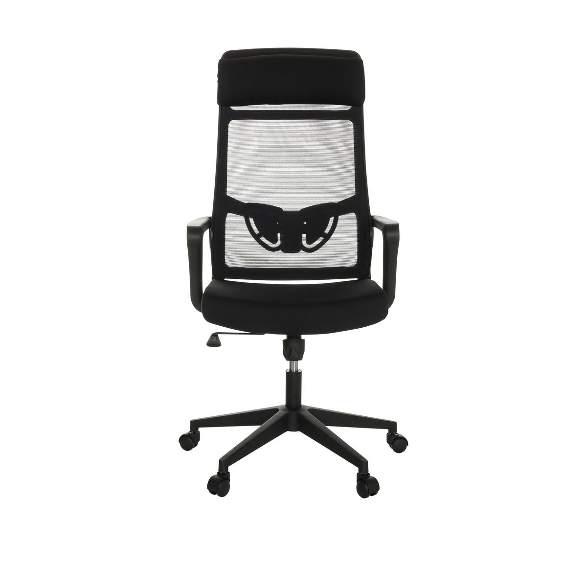 Drehstuhl Nekeo - Schwarz, Basics, Kunststoff/Textil (69/122-132/69cm) - MID.YOU