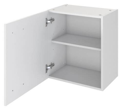 Küchenoberschrank B: 50 cm Weiß 1 Drehtüre - Weiß, KONVENTIONELL, Holzwerkstoff (50/54/32cm) - FlexWell