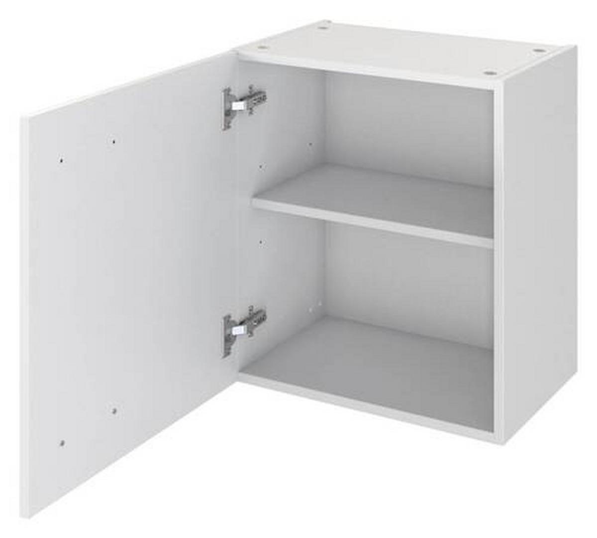 Küchenoberschrank B: 50 Cm Weiß 1 Drehtüre - Weiß, KONVENTIONELL, Holzwerkstoff (50/54/32cm) - FlexWell
