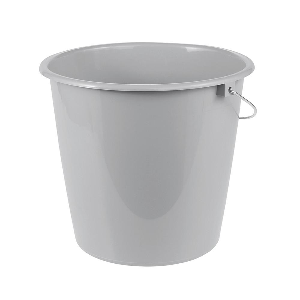 Vödör Erika Kb. 10l - szürke, műanyag (28,5/0/26cm)