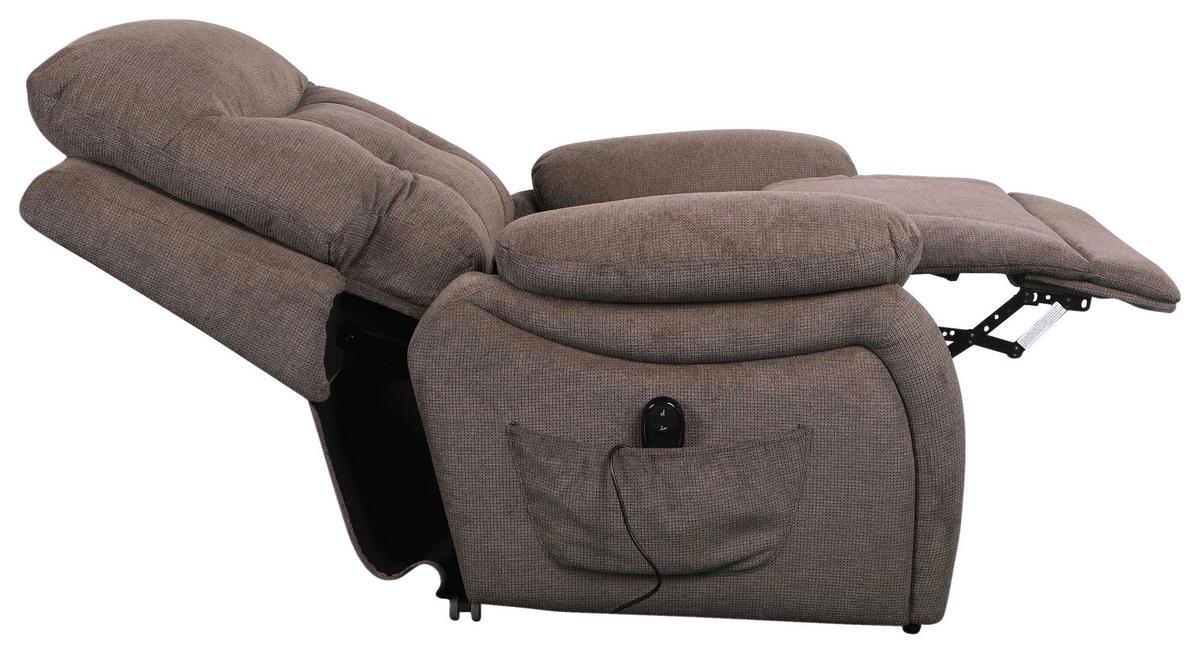 Relaxsessel Mario Webstoff Braun, B: 89 Cm - Schwarz/Braun, MODERN, Textil/Metall (89/107/94cm) - James Wood