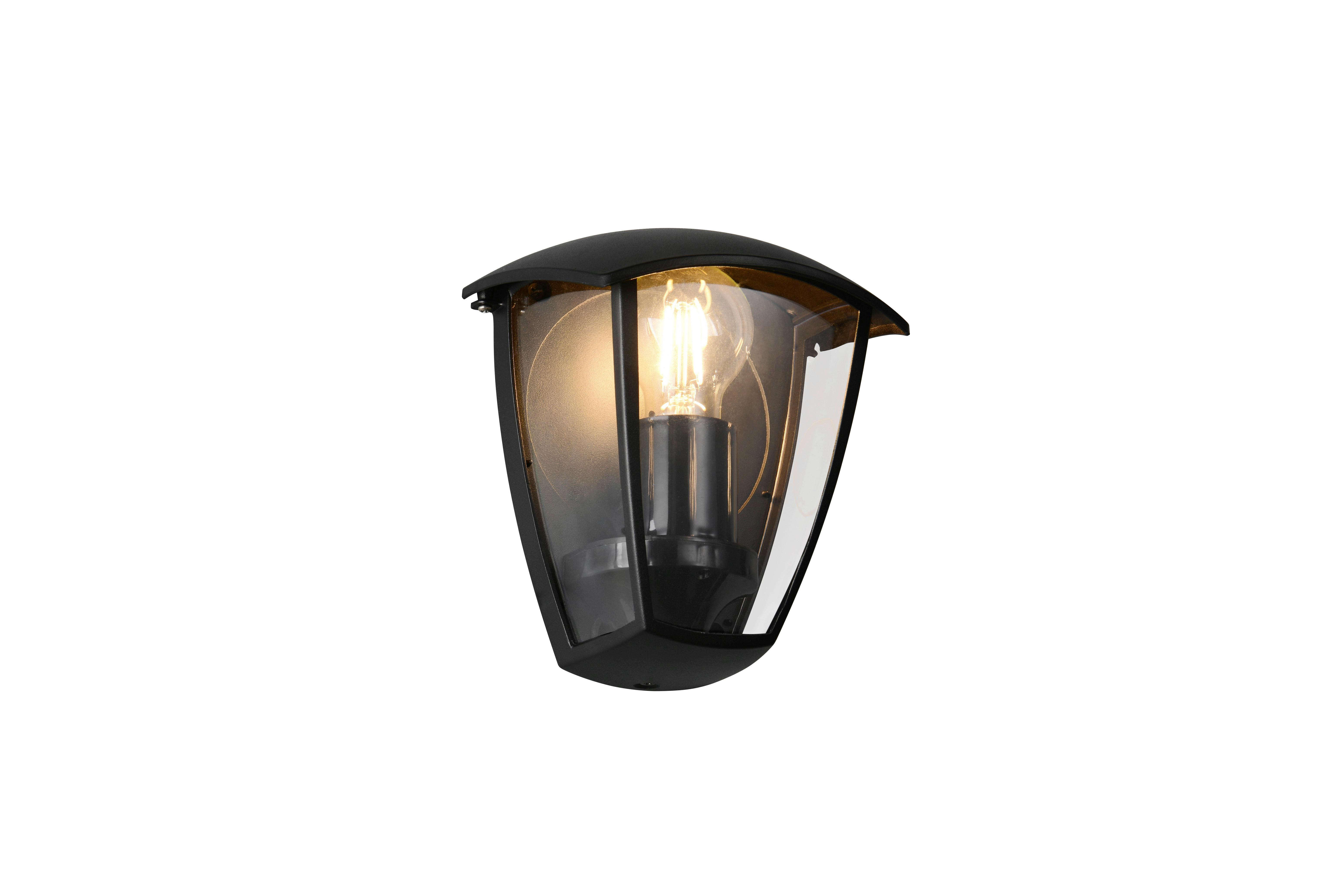 Außenwandleuchte 263260332 Venta - Klar/Schwarz, KONVENTIONELL, Kunststoff/Metall (18/13/20cm) - Trio Leuchten