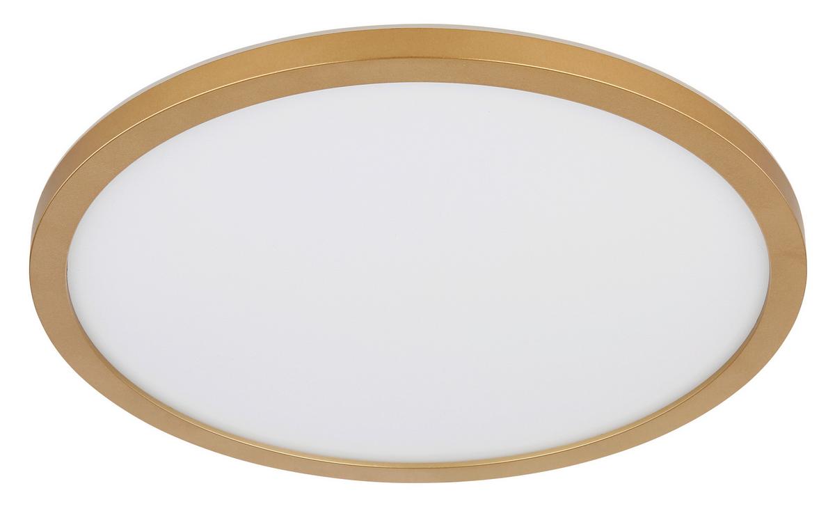 LED-Deckenleuchte 41562-24mm - Messingfarben/Opal, KONVENTIONELL, Kunststoff (42/2,5cm) - Globo