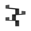 Wandregal Luksa Eckregal - Anthrazit, Design, Holzwerkstoff (60/90/22cm) - Livetastic