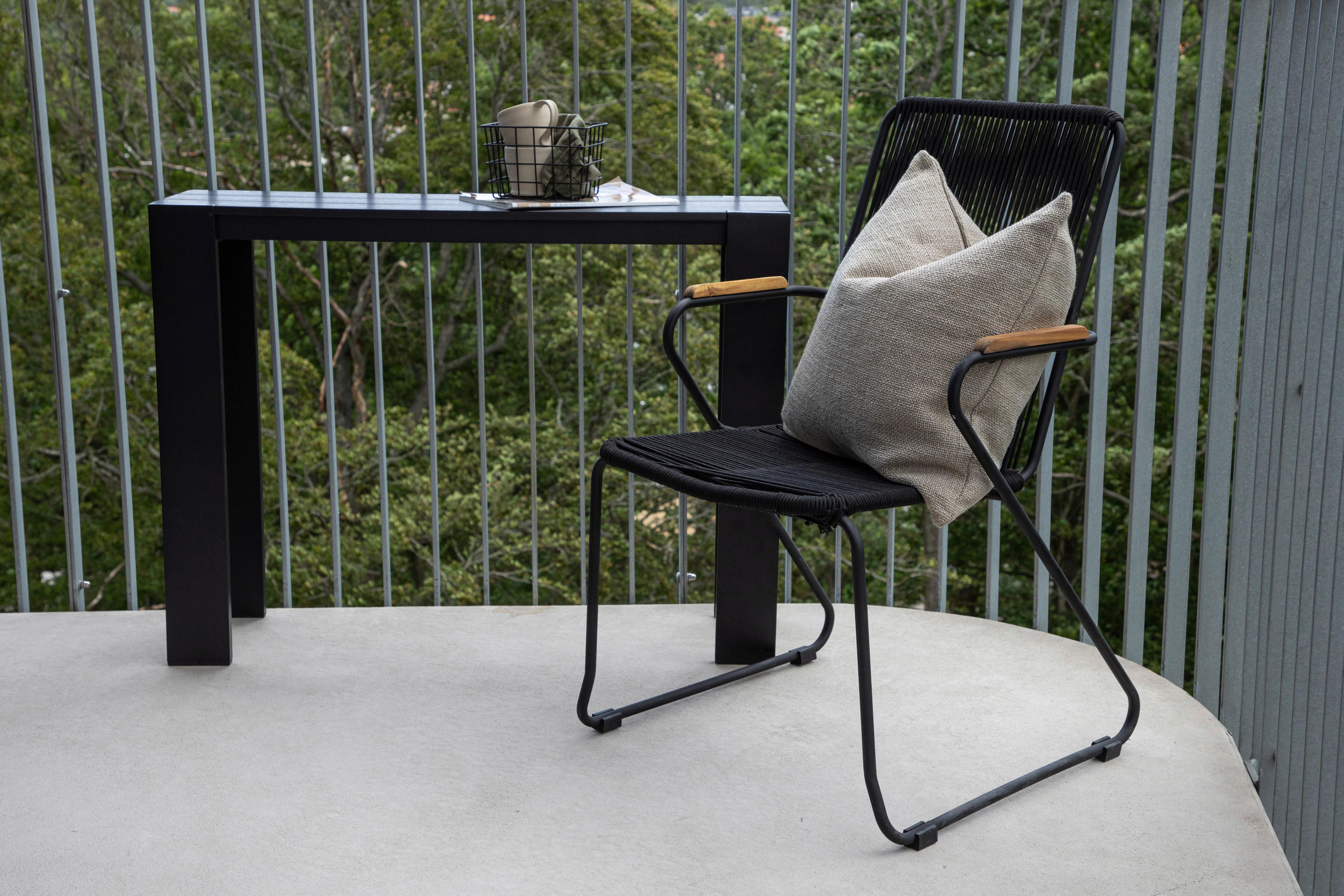 Gartensessel Bois - Schwarz, KONVENTIONELL, Metall (55/82/51cm) - Gardenson
