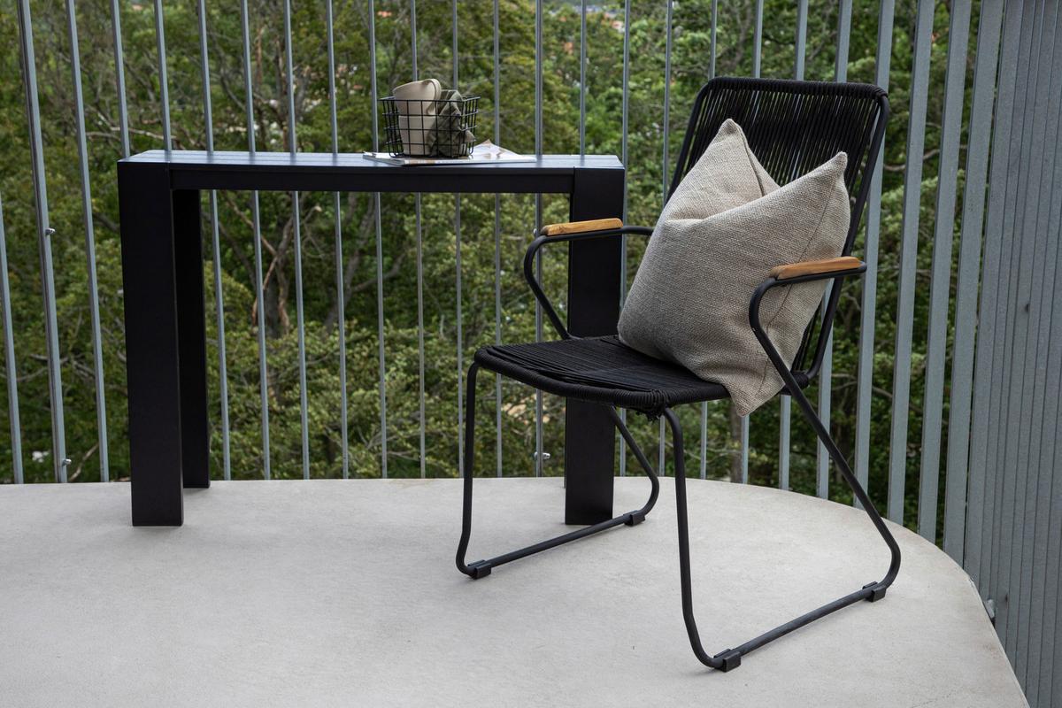 Gartensessel Bois Aluminium - Schwarz, KONVENTIONELL, Metall (55/82/51cm) - Gardenson