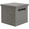 BOX S VEKOM FOLDABLE - čierna/biela, kartón/textil (29,5/28/30cm) - Mömax