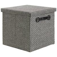 BOX S VEKOM FOLDABLE - čierna/biela, kartón/textil (29,5/28/30cm) - Mömax