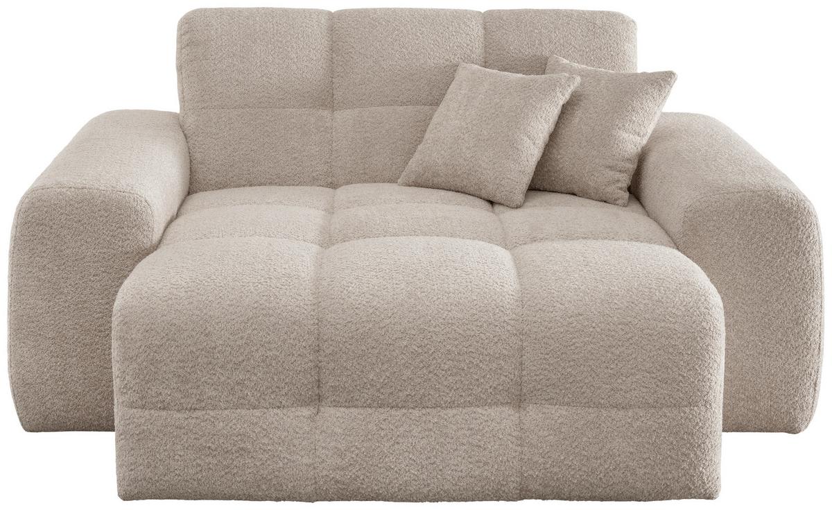 XXL-Sessel Bosco, Beige B: 181 cm - Beige/Schwarz, MODERN, Textil (181/87/155cm) - Livetastic