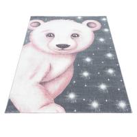 Kinderteppich Bär Pink Bambi 80x150 cm - Pink, Trend, Textil (80/150cm) - Ben'n'jen