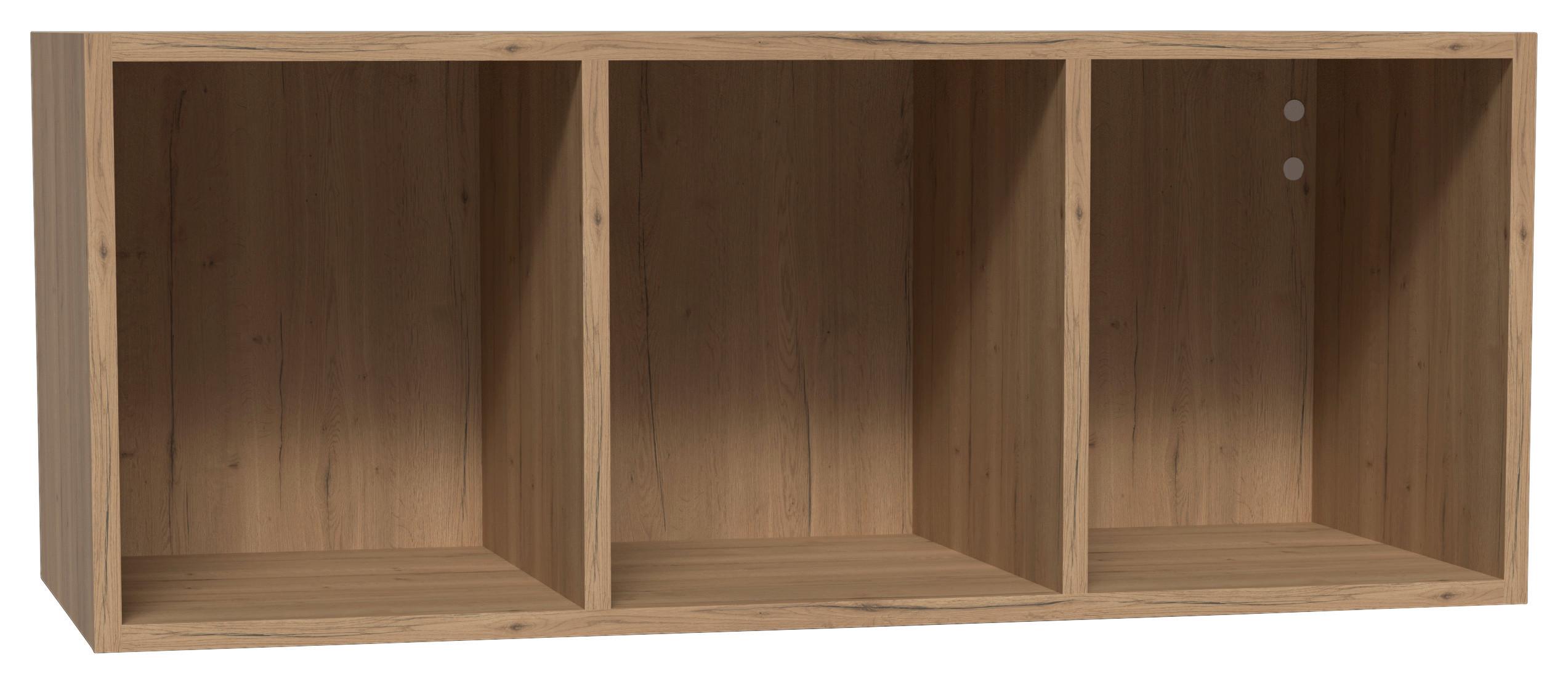 Wandregal Las Vegas Eiche Sierra Dekor B: 90 cm - Eichefarben, MODERN, Holzwerkstoff (90/36/37cm) - Vertico