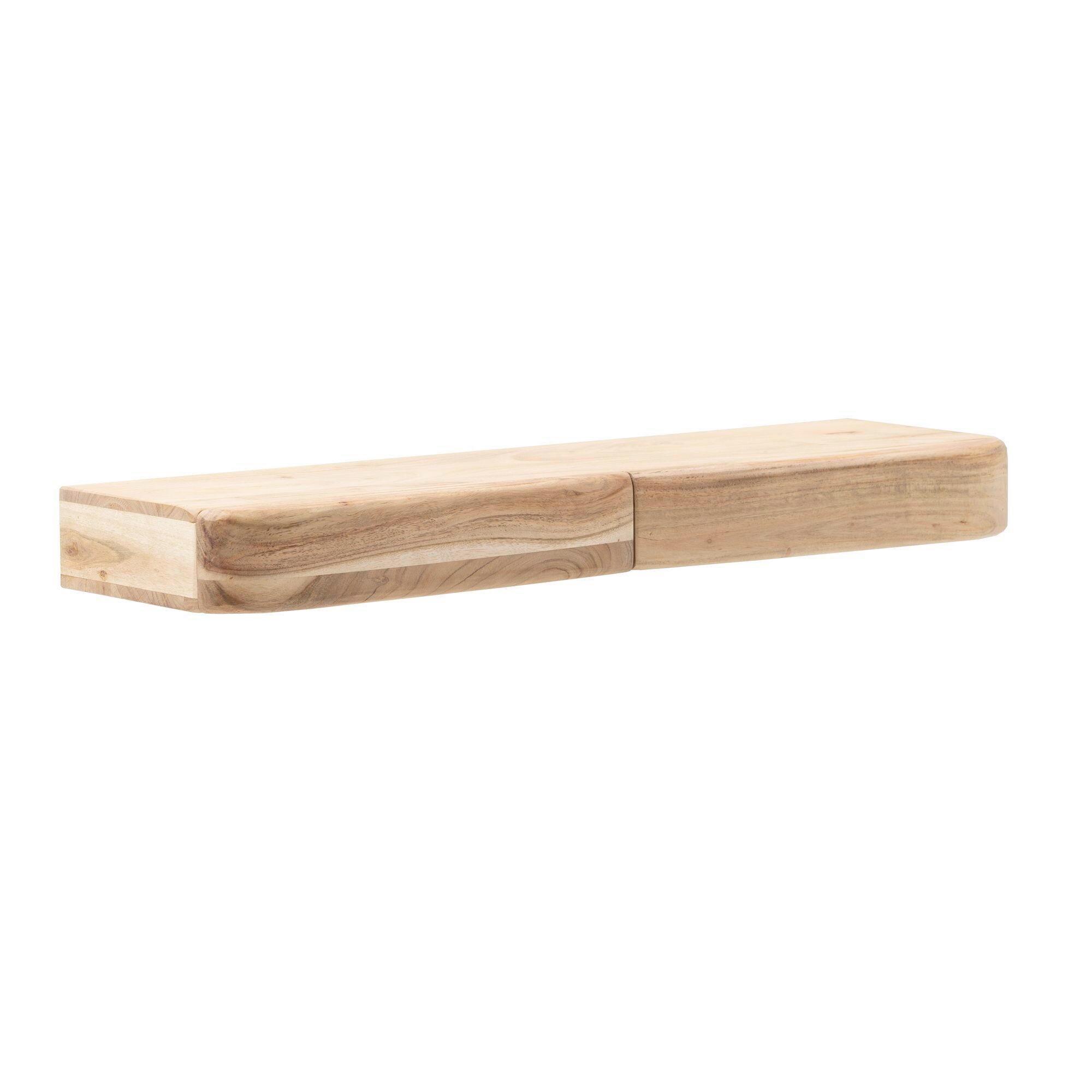 NÁSTĚNNÁ POLICE WL7.387 - barvy akácie, Design, dřevo (80/8/20cm) - Livetastic
