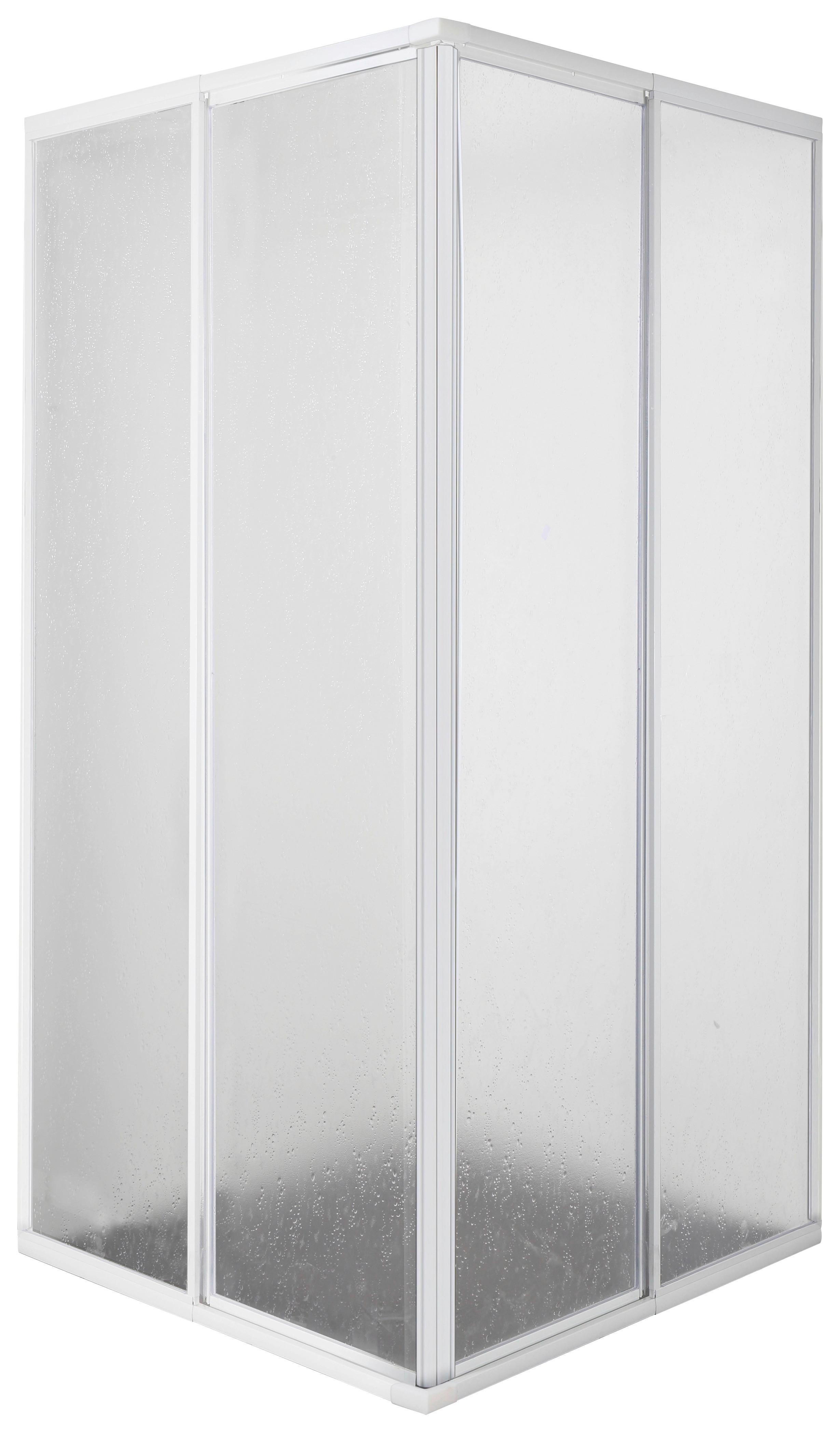 Duschkabine Ac90w Komplett-Set Eckeinstieg - Weiß, MODERN, Kunststoff (88/185/88cm)