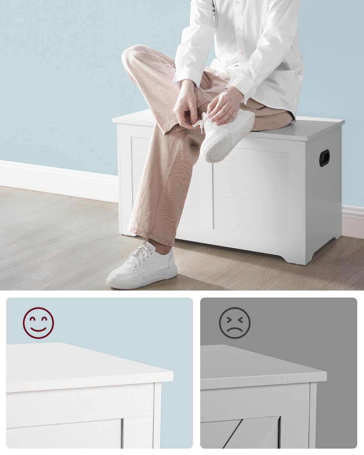 LAVICA DO PREDSIENE BIELA - biela, Trend, kompozitné drevo/plast (80/46/40cm) - Boxxx