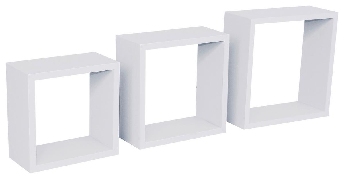 SADA NÁSTĚNNÝCH REGÁLŮ SIMPLE 3 - Moderní (30-27-24/30-27-24/12cm)