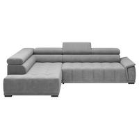 Rohová sedačka GRINALDI, ľavá, modrosivá - čierna/modrosivá, Modern, textil/plast (206/283cm) - Premium Living