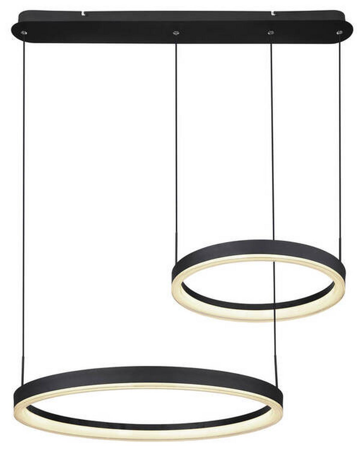 LED-Hängeleuchte 67189h1 - Goldfarben/Opal, Design, Kunststoff/Metall (82,5/60/150cm) - Globo