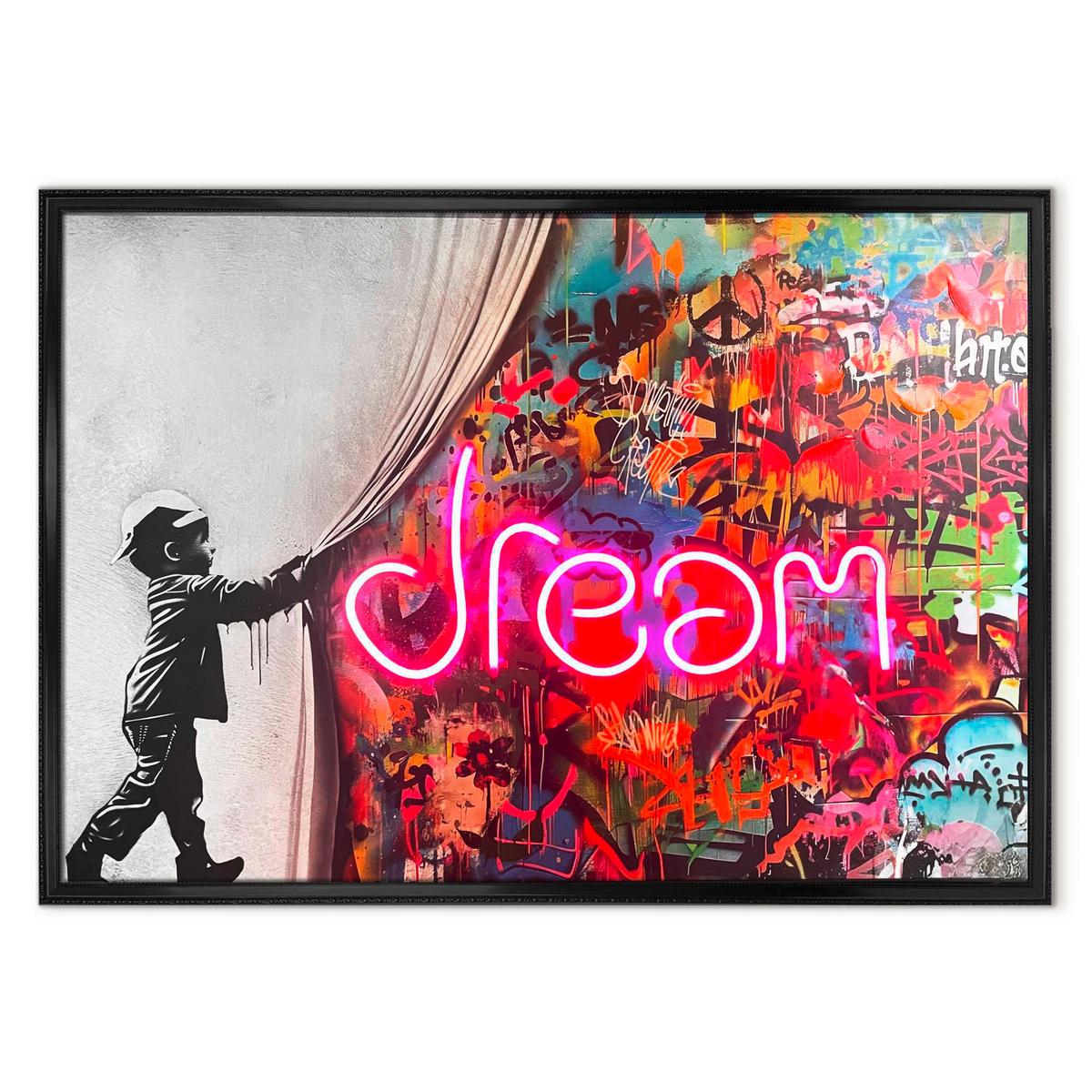 Bild Neon Black Dream - Multicolor/Schwarz, Basics, Holzwerkstoff/Kunststoff (70/100/3,5cm)