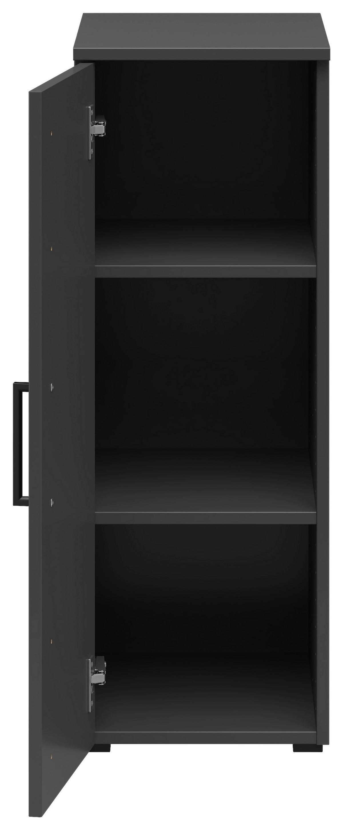 Skříň MULTISTAURAUM š: 30 cm - černá/barvy grafitu, Moderní, kompozitní dřevo/plast (30/83/40cm)