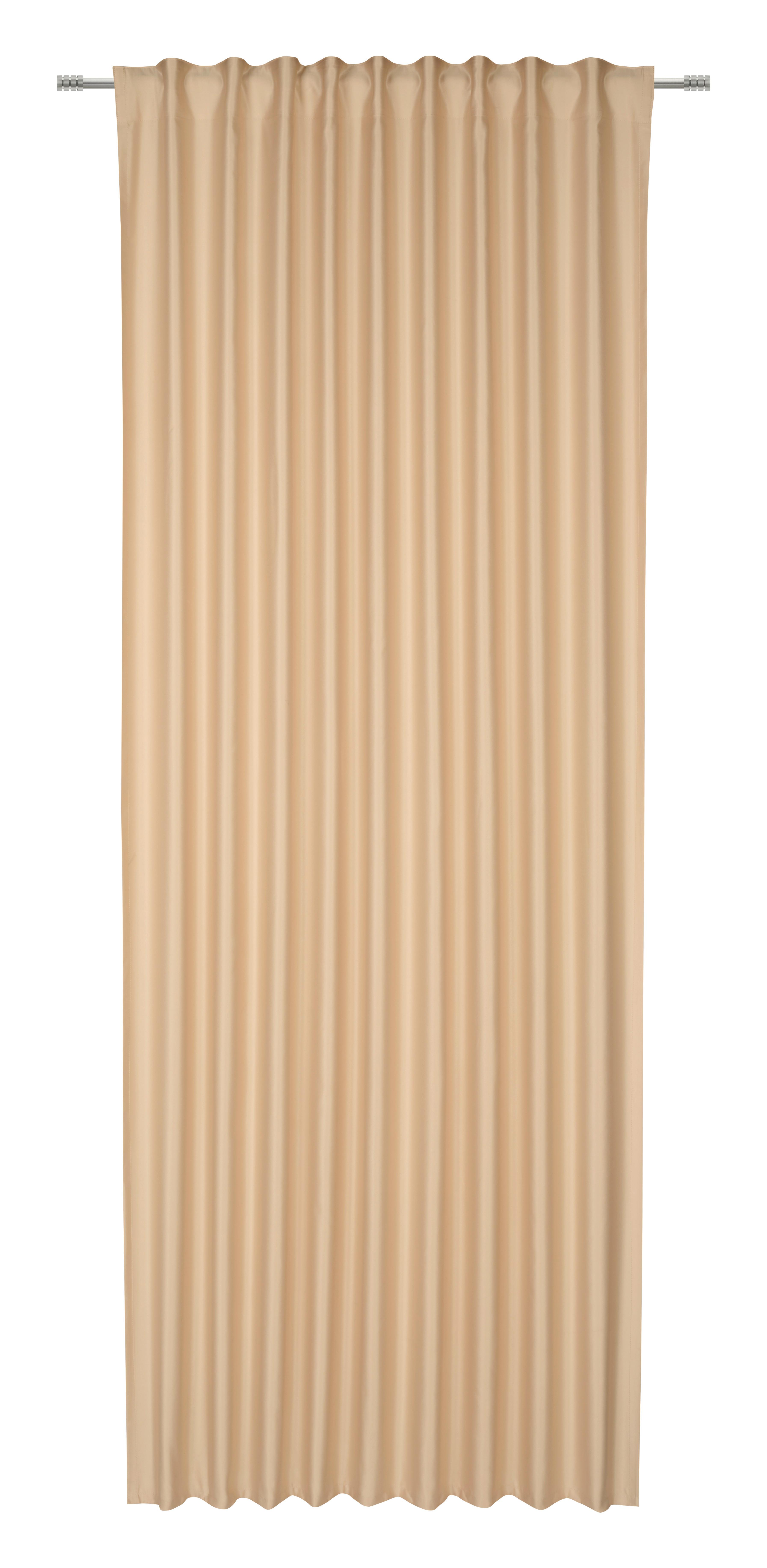 Fertigvorhang Roswita - Beige, KONVENTIONELL, Textil (135/245cm) - Ondega