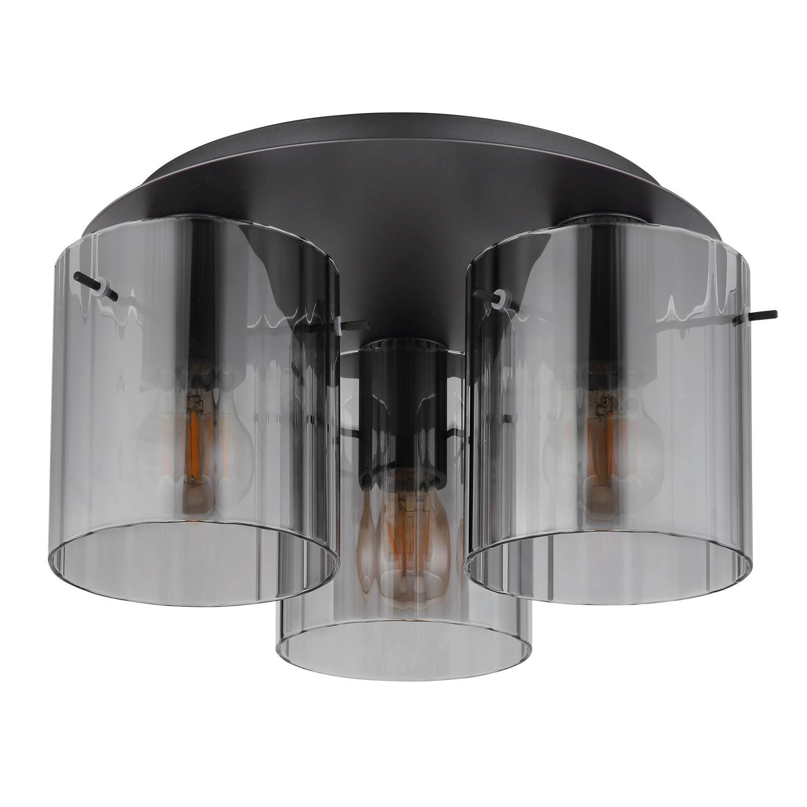 Deckenleuchte 15904-3d - Dunkelgrau, Basics, Glas/Metall (37/20cm) - Globo