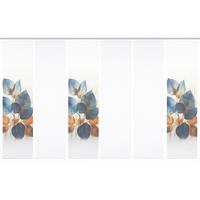 Flächenvorhang Thalin 6er Set - Blau/Weiß, Natur, Textil (60/245cm)