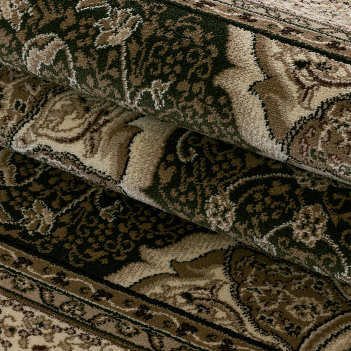 Orientalischer Webteppich Grün Kashmir 120x170 cm - Grün, LIFESTYLE, Textil (120/170cm)