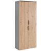 Aktenschrank Carlos 2-Türig Eiche Artisan, B: 75 cm - Anthrazit/Eiche Artisan, Trend, Holzwerkstoff (75/182,1/40cm)