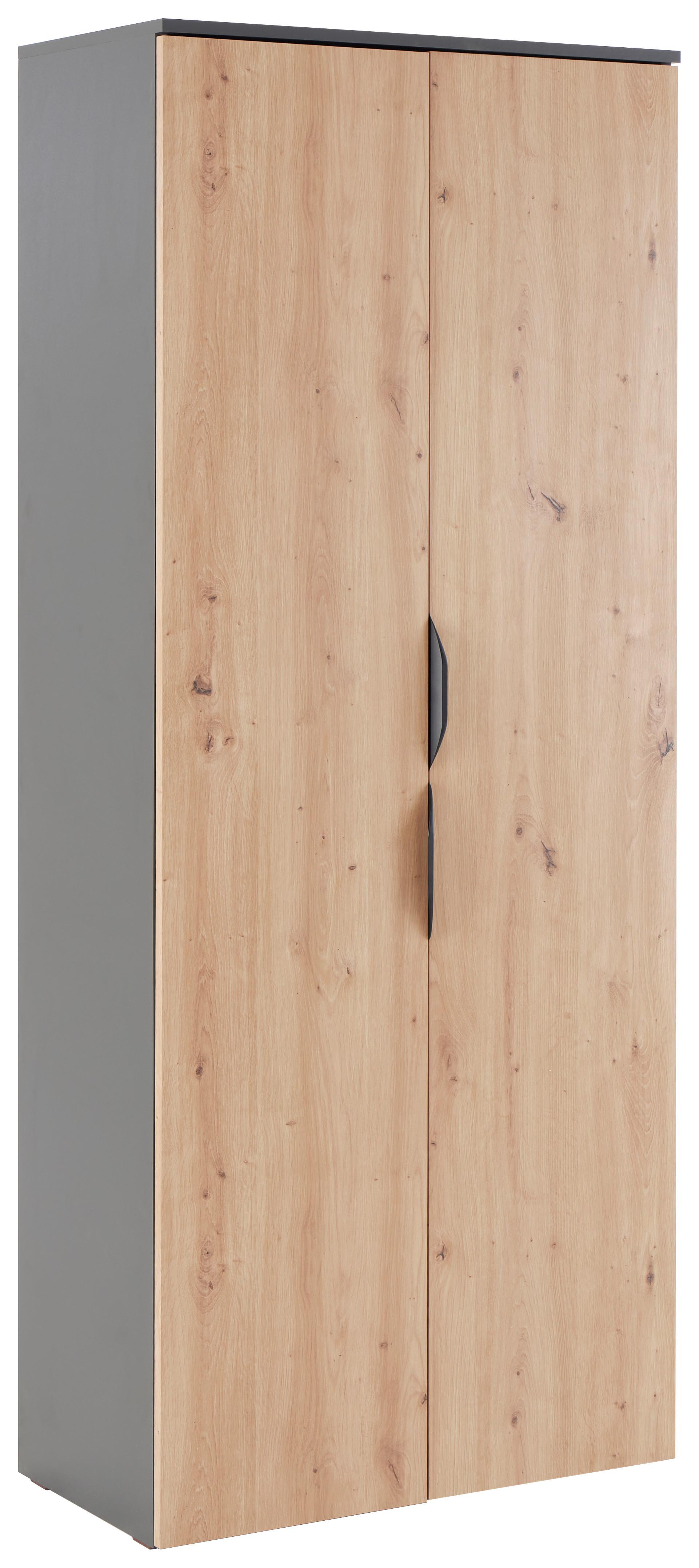 Aktenschrank Carlos 2-Türig Eiche Artisan, B: 75 cm