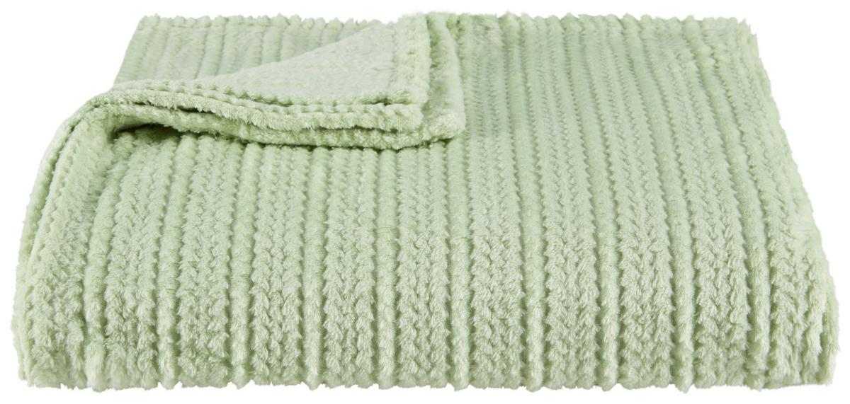 Kuscheldecke Angela - Grün, MODERN, Textil (180/220cm) - Luca Bessoni