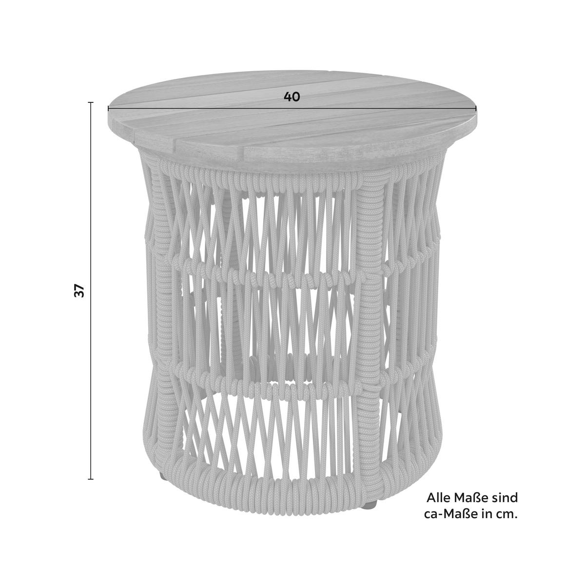 TERASOVÁ SEDACÍ SOUPRAVA MALENE - krémová/přírodní barvy, Moderní, kov/dřevo (168/70,5/80cm) - Bessagi Garden