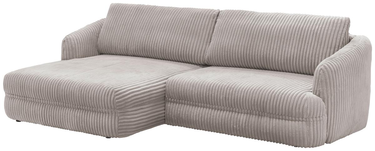 Ecksofa Lush Hellbraun S: 161x284 cm - Hellbraun/Gelb, Design, Textil (161/284cm) - Livetastic
