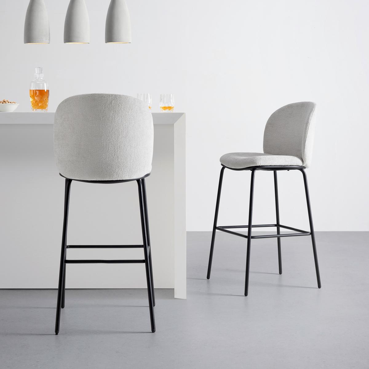 BAROVÁ ŽIDLE MALEA - černá/béžová, Moderní, kov/dřevo (46/103/53cm) - Bessagi Home
