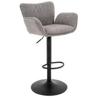 Bárszék Oslo - fekete/szürke, Modern, textil/fém (59/111/53cm)