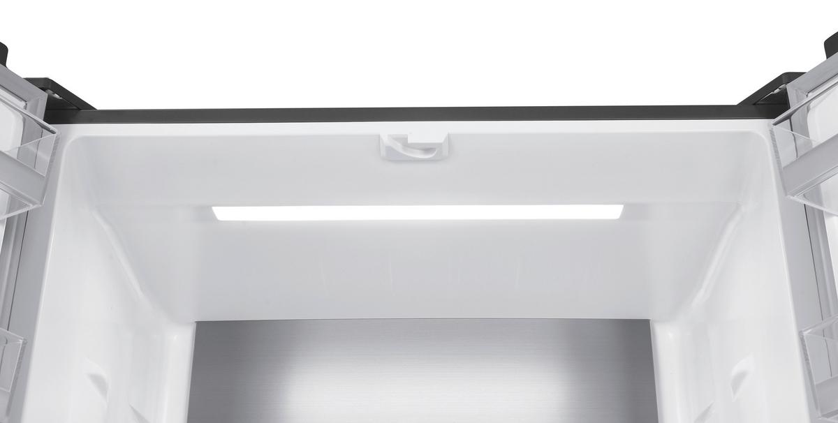 Side-By-Side Msi 500 Edelstahlfarben, - Edelstahlfarben, Basics, Glas/Kunststoff (90,5/190,2/59,7cm) - CEEM