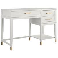 Schreibtisch Westerleigh Weiß B: 77 cm - Weiß, Design, Holzwerkstoff (115/77/49cm) - MID.YOU