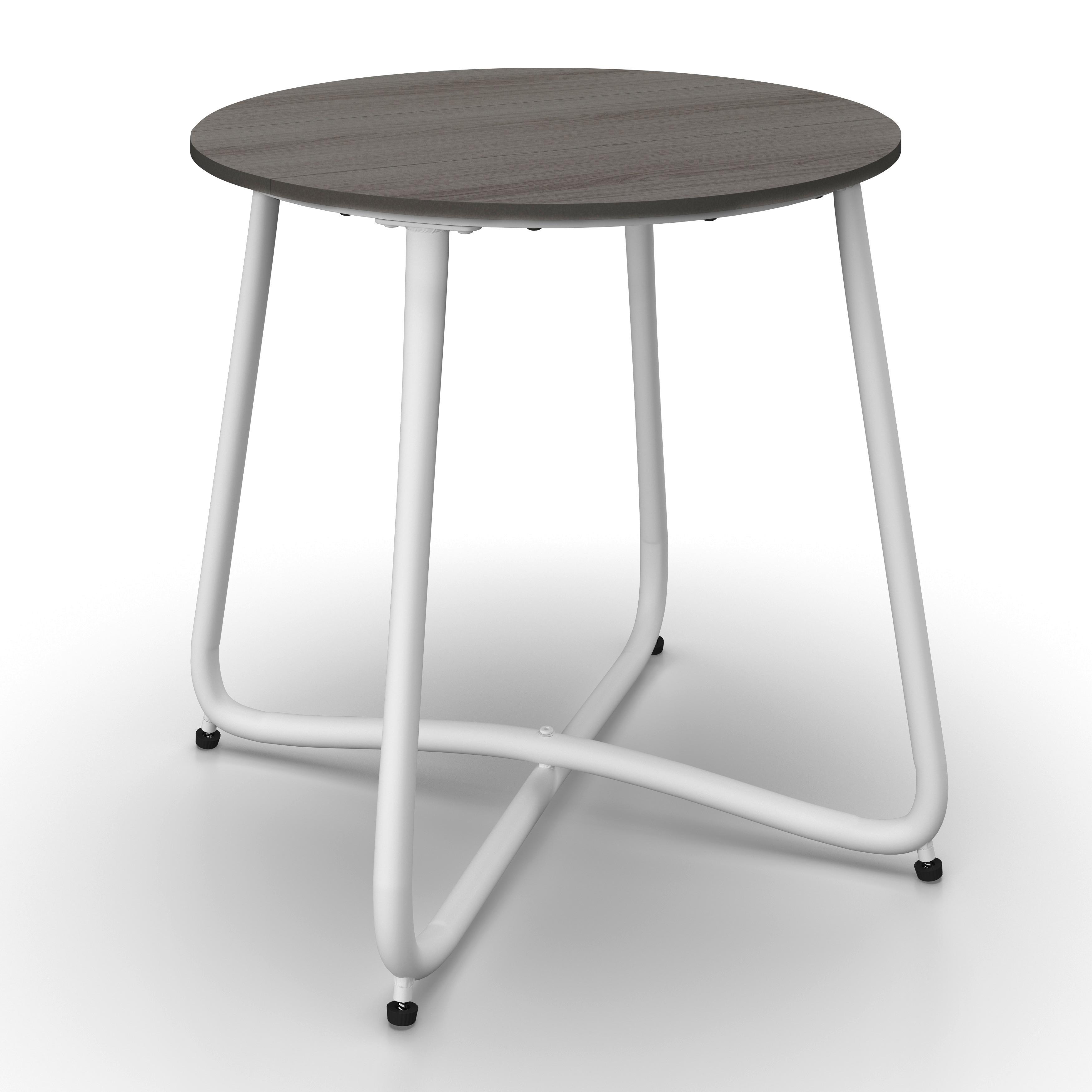 ZÁHRADNÝ PRÍRUČNÝ STOLÍK PINE - biela/tmavosivá, Modern, kov/plast (50/49,5/50cm) - Bessagi Garden