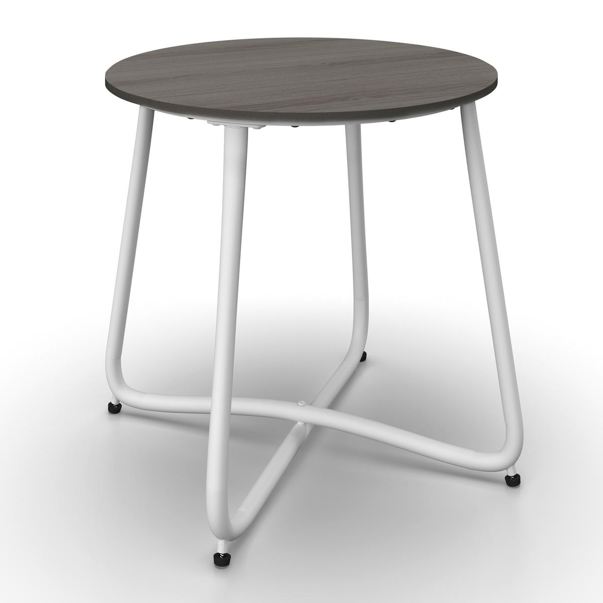 ZAHRADNÍ ODKLÁDACÍ STOLEK PINE - bílá/tmavě šedá, Moderní, kov/plast (50/49,5/50cm) - Bessagi Garden