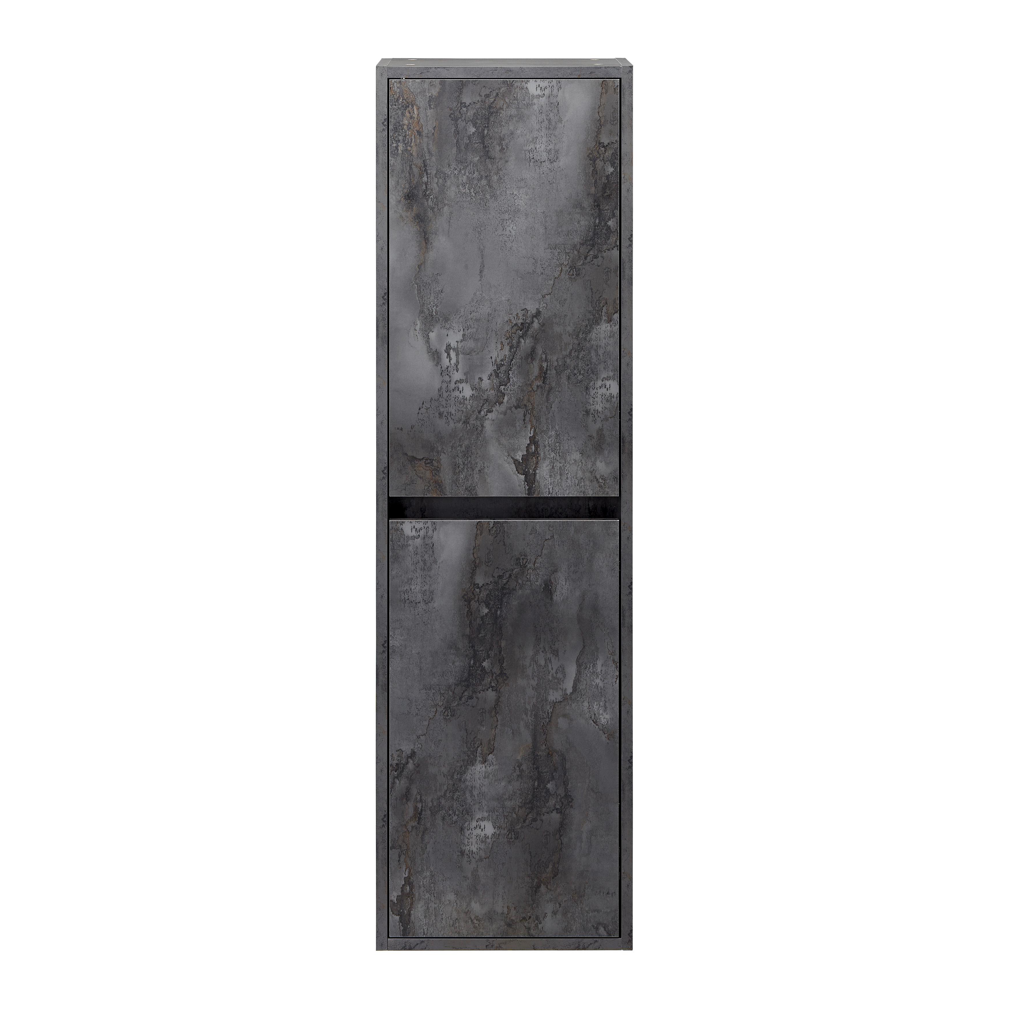 Závesná Kúpeľňová Skrinka Canada Sivá - sivá, Moderný, drevo (43/143/37cm) - Bessagi Home